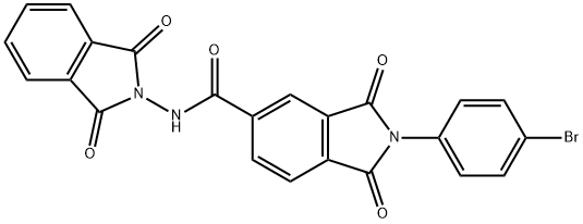 2-(4-bromophenyl)-N-(1,3-dioxo-1,3-dihydro-2H-isoindol-2-yl)-1,3-dioxo-5-isoindolinecarboxamide,312275-08-4,结构式