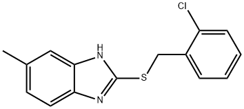 2-chlorobenzyl 5-methyl-1H-benzimidazol-2-yl sulfide,312275-13-1,结构式