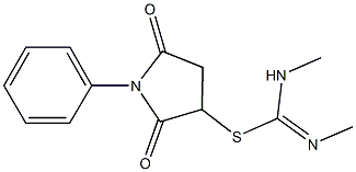 2,5-dioxo-1-phenyl-3-pyrrolidinyl N,N'-dimethylimidothiocarbamate Structure