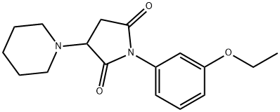 1-(3-ethoxyphenyl)-3-(1-piperidinyl)-2,5-pyrrolidinedione Structure