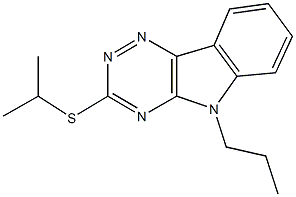 3-(isopropylsulfanyl)-5-propyl-5H-[1,2,4]triazino[5,6-b]indole Structure