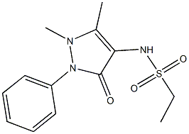 N-(1,5-dimethyl-3-oxo-2-phenyl-2,3-dihydro-1H-pyrazol-4-yl)ethanesulfonamide,312277-22-8,结构式
