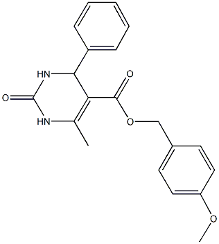 4-methoxybenzyl 6-methyl-2-oxo-4-phenyl-1,2,3,4-tetrahydro-5-pyrimidinecarboxylate,312278-04-9,结构式