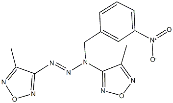 3-[1-{3-nitrobenzyl}-3-(4-methyl-1,2,5-oxadiazol-3-yl)-2-triazenyl]-4-methyl-1,2,5-oxadiazole Structure