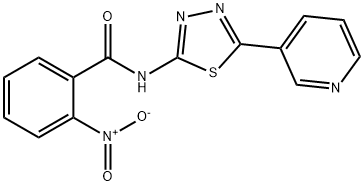 2-nitro-N-[5-(3-pyridinyl)-1,3,4-thiadiazol-2-yl]benzamide,312278-09-4,结构式