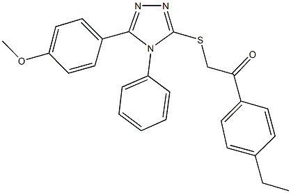 1-(4-ethylphenyl)-2-{[5-(4-methoxyphenyl)-4-phenyl-4H-1,2,4-triazol-3-yl]sulfanyl}ethanone Structure