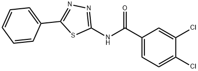 3,4-dichloro-N-(5-phenyl-1,3,4-thiadiazol-2-yl)benzamide Structure