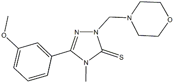 5-(3-methoxyphenyl)-4-methyl-2-(4-morpholinylmethyl)-2,4-dihydro-3H-1,2,4-triazole-3-thione 化学構造式