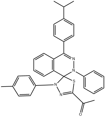 1-[4-(4-isopropylphenyl)-4'-(4-methylphenyl)-2-phenyl-1,2,4',5'-tetrahydrospiro(phthalazine-1,5'-[1,3,4]-thiadiazole)-2'-yl]ethanone|