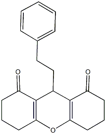 9-(2-phenylethyl)-3,4,5,6,7,9-hexahydro-1H-xanthene-1,8(2H)-dione,312280-73-2,结构式