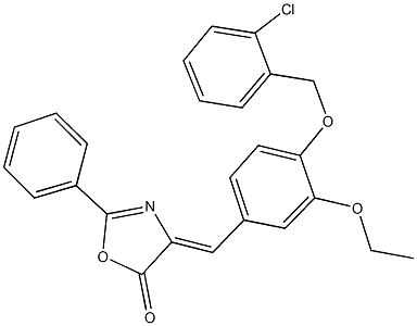 4-{4-[(2-chlorobenzyl)oxy]-3-ethoxybenzylidene}-2-phenyl-1,3-oxazol-5(4H)-one,312281-61-1,结构式