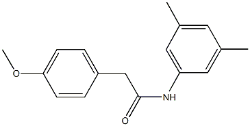 N-(3,5-dimethylphenyl)-2-(4-methoxyphenyl)acetamide 化学構造式