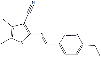 2-[(4-ethylbenzylidene)amino]-4,5-dimethyl-3-thiophenecarbonitrile 结构式