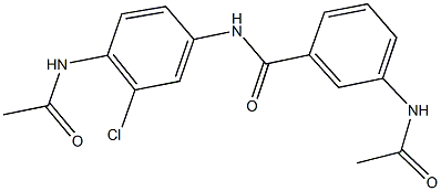 3-(acetylamino)-N-[4-(acetylamino)-3-chlorophenyl]benzamide Struktur