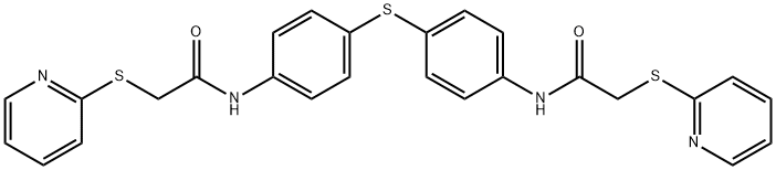 2-(2-pyridinylsulfanyl)-N-{4-[(4-{[(2-pyridinylsulfanyl)acetyl]amino}phenyl)sulfanyl]phenyl}acetamide|