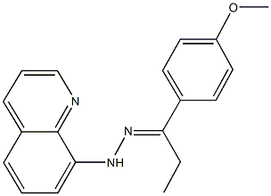 1-(4-methoxyphenyl)-1-propanone 8-quinolinylhydrazone Struktur