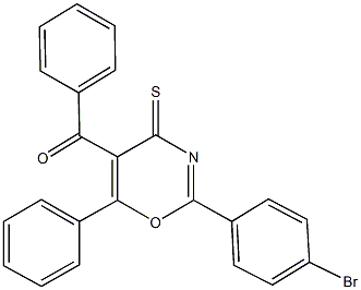 [2-(4-bromophenyl)-6-phenyl-4-thioxo-4H-1,3-oxazin-5-yl](phenyl)methanone Structure