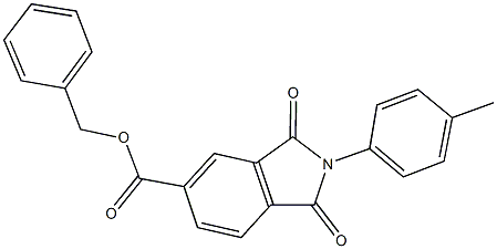 benzyl 2-(4-methylphenyl)-1,3-dioxo-5-isoindolinecarboxylate Struktur