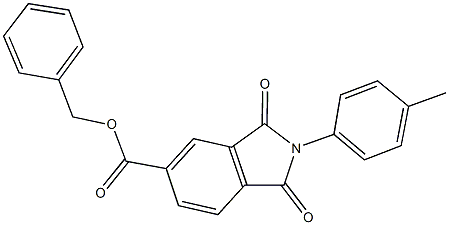 benzyl 2-(4-methylphenyl)-1,3-dioxo-5-isoindolinecarboxylate 化学構造式