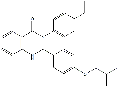 3-(4-ethylphenyl)-2-(4-isobutoxyphenyl)-2,3-dihydro-4(1H)-quinazolinone Structure