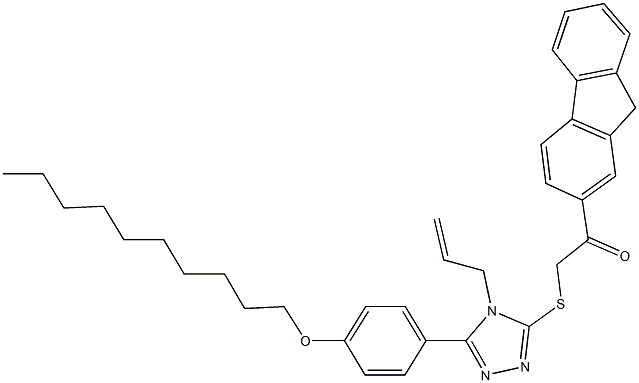 2-({4-allyl-5-[4-(decyloxy)phenyl]-4H-1,2,4-triazol-3-yl}sulfanyl)-1-(9H-fluoren-2-yl)ethanone,312289-28-4,结构式