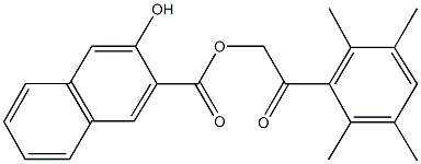 2-oxo-2-(2,3,5,6-tetramethylphenyl)ethyl 3-hydroxy-2-naphthoate Struktur