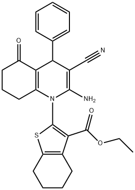 312290-81-6 ethyl 2-[2-amino-3-cyano-5-oxo-4-phenyl-5,6,7,8-tetrahydro-1(4H)-quinolinyl]-4,5,6,7-tetrahydro-1-benzothiophene-3-carboxylate