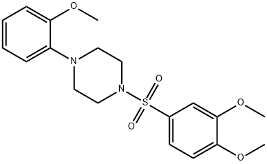 1-[(3,4-dimethoxyphenyl)sulfonyl]-4-(2-methoxyphenyl)piperazine,312290-87-2,结构式
