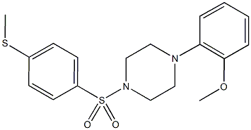 1-(2-methoxyphenyl)-4-{[4-(methylsulfanyl)phenyl]sulfonyl}piperazine,312290-88-3,结构式