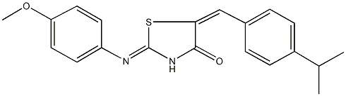 5-(4-isopropylbenzylidene)-2-[(4-methoxyphenyl)imino]-1,3-thiazolidin-4-one Structure