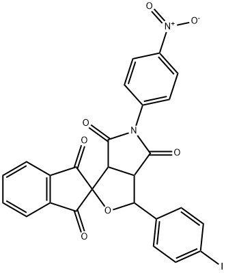 312309-18-5 1-(4-iodophenyl)-5-(4-nitrophenyl)-3a,6a-dihydrospiro(1H-furo[3,4-c]pyrrole--3,2'-[1'H]-indene)-1',3',4,6(2'H,3H,5H)-tetrone