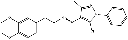 N-[(5-chloro-3-methyl-1-phenyl-1H-pyrazol-4-yl)methylene]-N-[2-(3,4-dimethoxyphenyl)ethyl]amine|