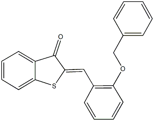 2-[2-(benzyloxy)benzylidene]-1-benzothiophen-3(2H)-one 结构式