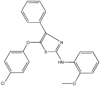 5-(4-chlorophenoxy)-N-(2-methoxyphenyl)-4-phenyl-1,3-thiazol-2-amine Structure