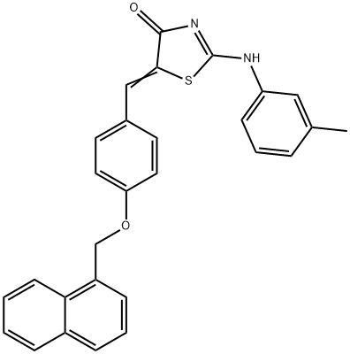 312317-13-8 2-[(3-methylphenyl)imino]-5-[4-(1-naphthylmethoxy)benzylidene]-1,3-thiazolidin-4-one