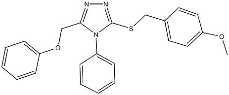 3-[(4-methoxybenzyl)sulfanyl]-5-(phenoxymethyl)-4-phenyl-4H-1,2,4-triazole Structure