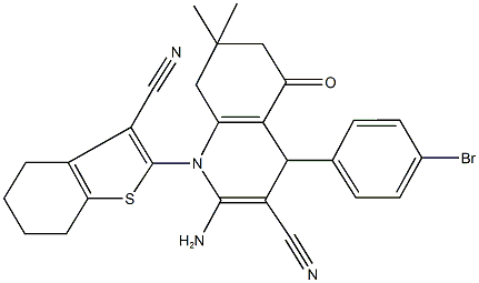 312318-79-9 2-amino-4-(4-bromophenyl)-1-(3-cyano-4,5,6,7-tetrahydro-1-benzothien-2-yl)-7,7-dimethyl-5-oxo-1,4,5,6,7,8-hexahydro-3-quinolinecarbonitrile