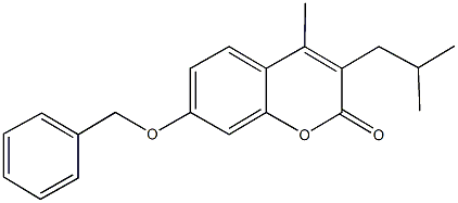 7-(benzyloxy)-3-isobutyl-4-methyl-2H-chromen-2-one Structure