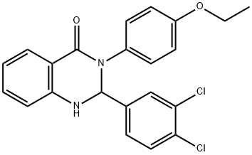 2-(3,4-dichlorophenyl)-3-(4-ethoxyphenyl)-2,3-dihydro-4(1H)-quinazolinone Struktur