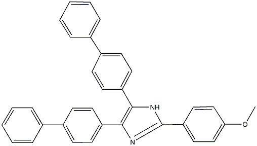 4-(4,5-di[1,1'-biphenyl]-4-yl-1H-imidazol-2-yl)phenyl methyl ether Structure
