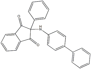 2-([1,1'-biphenyl]-4-ylamino)-2-phenyl-1H-indene-1,3(2H)-dione Structure