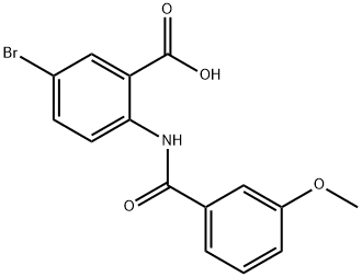 5-bromo-2-[(3-methoxybenzoyl)amino]benzoic acid Struktur