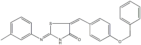 5-[4-(benzyloxy)benzylidene]-2-[(3-methylphenyl)imino]-1,3-thiazolidin-4-one|