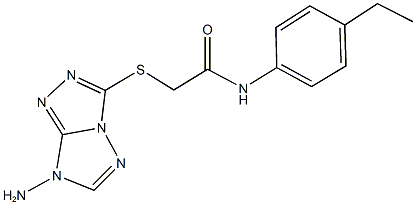 2-[(7-amino-7H-[1,2,4]triazolo[4,3-b][1,2,4]triazol-3-yl)sulfanyl]-N-(4-ethylphenyl)acetamide,312496-91-6,结构式