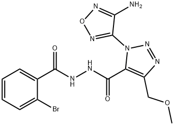 1-(4-amino-1,2,5-oxadiazol-3-yl)-N'-(2-bromobenzoyl)-4-(methoxymethyl)-1H-1,2,3-triazole-5-carbohydrazide Structure