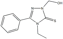 4-ethyl-2-(hydroxymethyl)-5-phenyl-2,4-dihydro-3H-1,2,4-triazole-3-thione 结构式