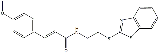N-[2-(1,3-benzothiazol-2-ylsulfanyl)ethyl]-3-(4-methoxyphenyl)acrylamide Struktur