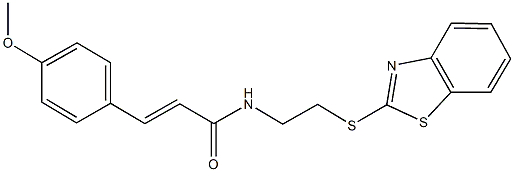 312500-29-1 N-[2-(1,3-benzothiazol-2-ylsulfanyl)ethyl]-3-(4-methoxyphenyl)acrylamide