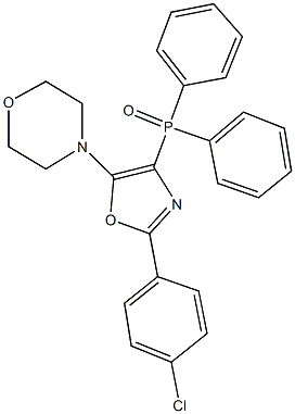 4-[2-(4-chlorophenyl)-4-(diphenylphosphoryl)-1,3-oxazol-5-yl]morpholine Structure