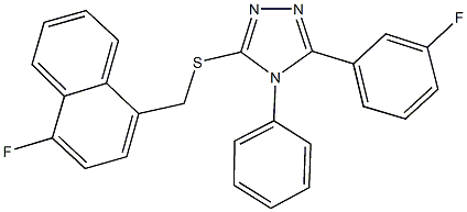 312501-70-5 3-{[(4-fluoro-1-naphthyl)methyl]sulfanyl}-5-(3-fluorophenyl)-4-phenyl-4H-1,2,4-triazole